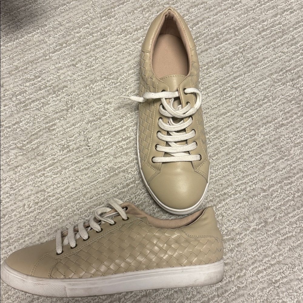 Tan Woven Sneakers
